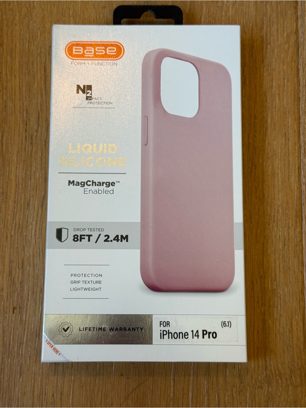 New Base Liquid Silicone MagCharge iPhone 14 Pro Case - Pink Case